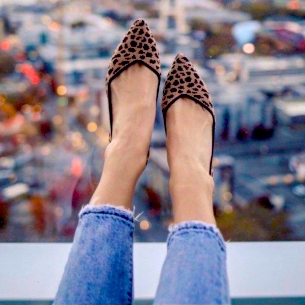 ROTHY’S SHOES POINTED LEOPARD Flat Animal print leopard print